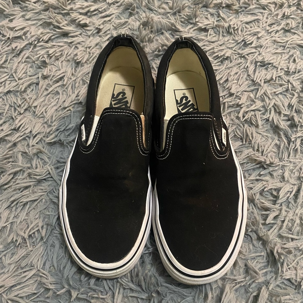 Black slip on vans